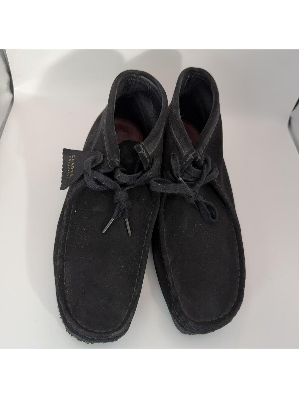 Clarks Originals Wallabee Boots Men's Size 11.5 M Black Suede Crepe Sole 26173